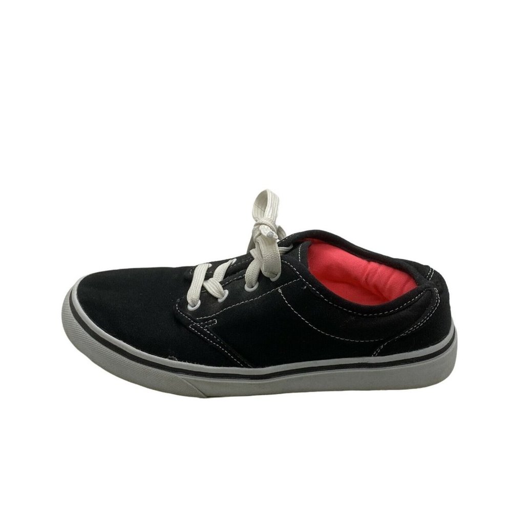 Faded Glory Womens Black Round Toe Lace Up Sneaker Athletic Shoes Size 6